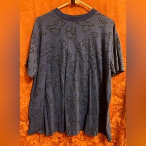 Blue Maternity Accents Teddy Bear and Bottle Short Sleeve Shirt (Size Large)